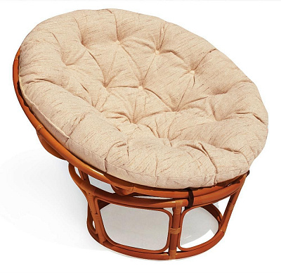 Кресло PAPASAN / ПАПАСАН 23/01 W с подушкой коньяк ткань старт