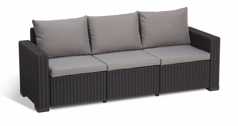 Диван трехместный Allibert Калифорния 3-х местный (California 3 Sofa) Графит 17196779