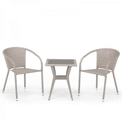 Комплект мебели из ротанга Afina Garden T25C/Y137C-W85 Latte 2Pcs Бежевый