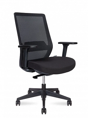 Кресло эргономичное NORDEN Моно блэк LB / Mono black LB без подголовника черный пластик M6255 black