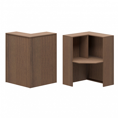 Стойка угловая левая 900*900 Программа Техно Ресепшн А-555 Орех