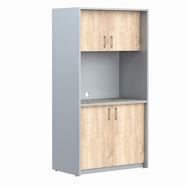 Мини-кухня Skyland SCB 120.2 Дуб Сонома Светлый / Металлик